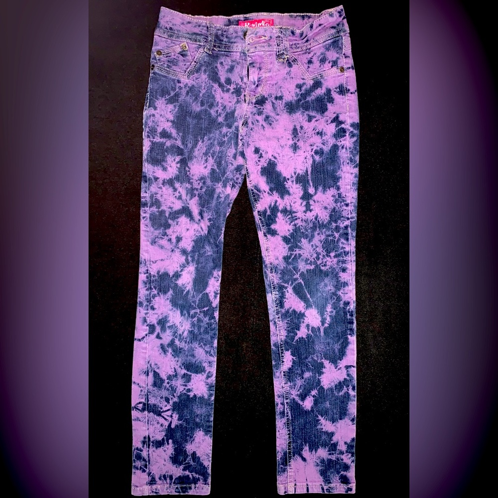 Rewind Purple Printed Skinny Jeans Girls Size 12